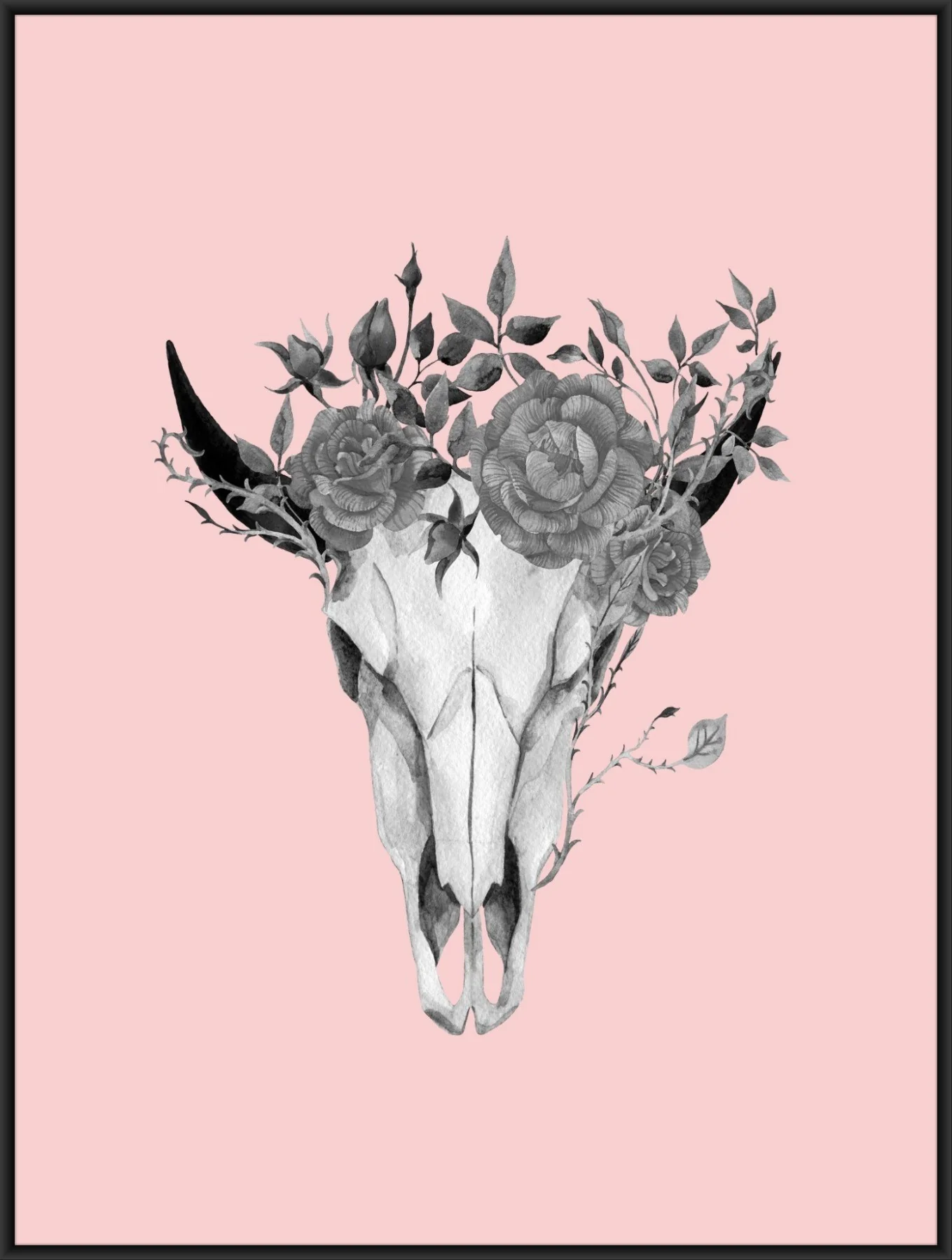 Floral skull